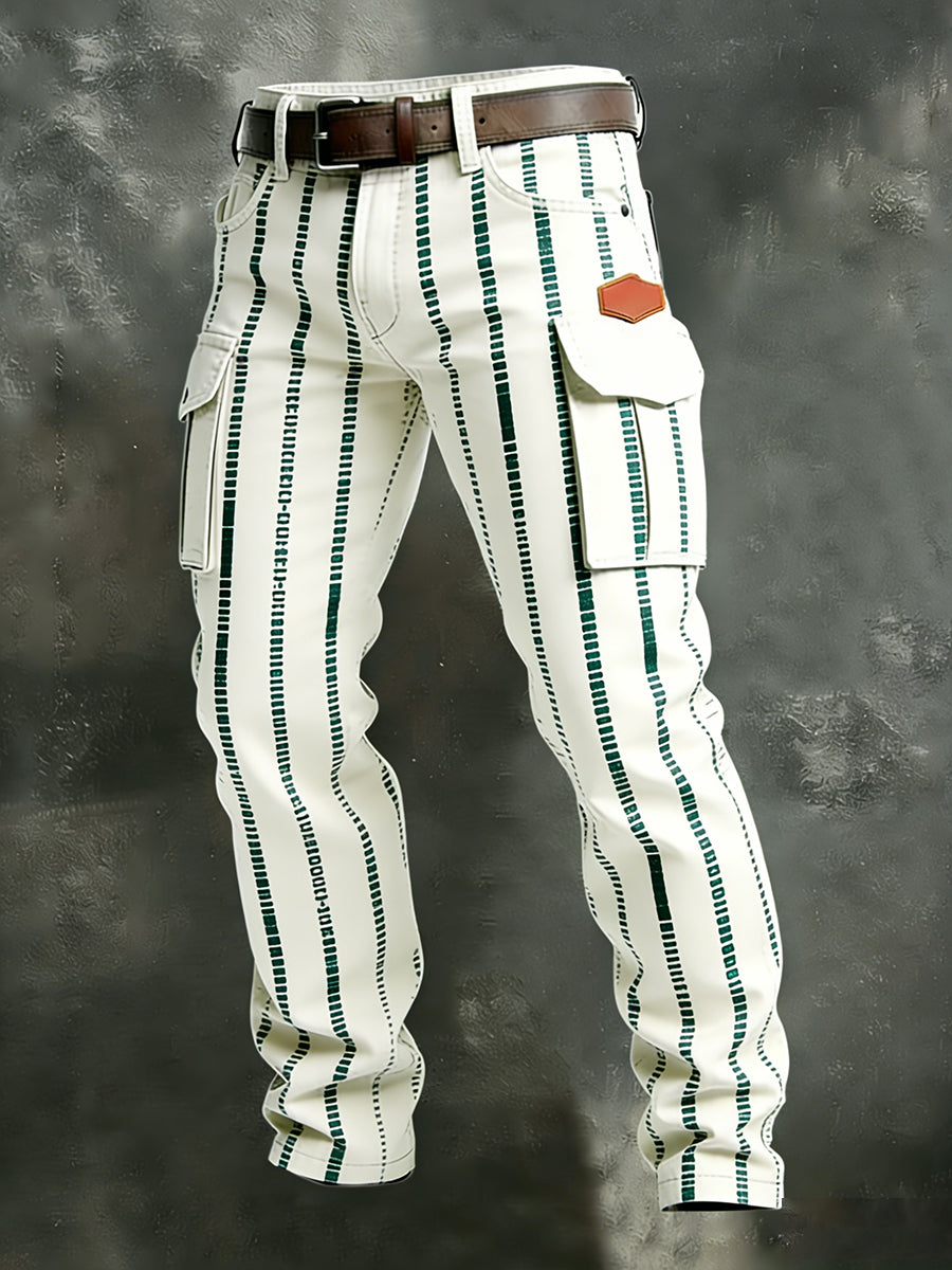 Men's Retro Business Style Casual Work Trousers