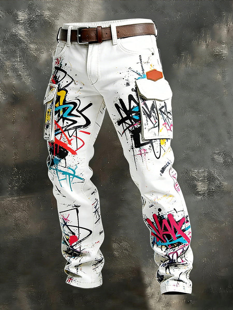 Men's Retro Business Style Casual Work Trousers