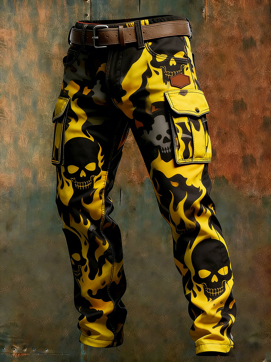 Men's Retro Business Style Casual Work Trousers