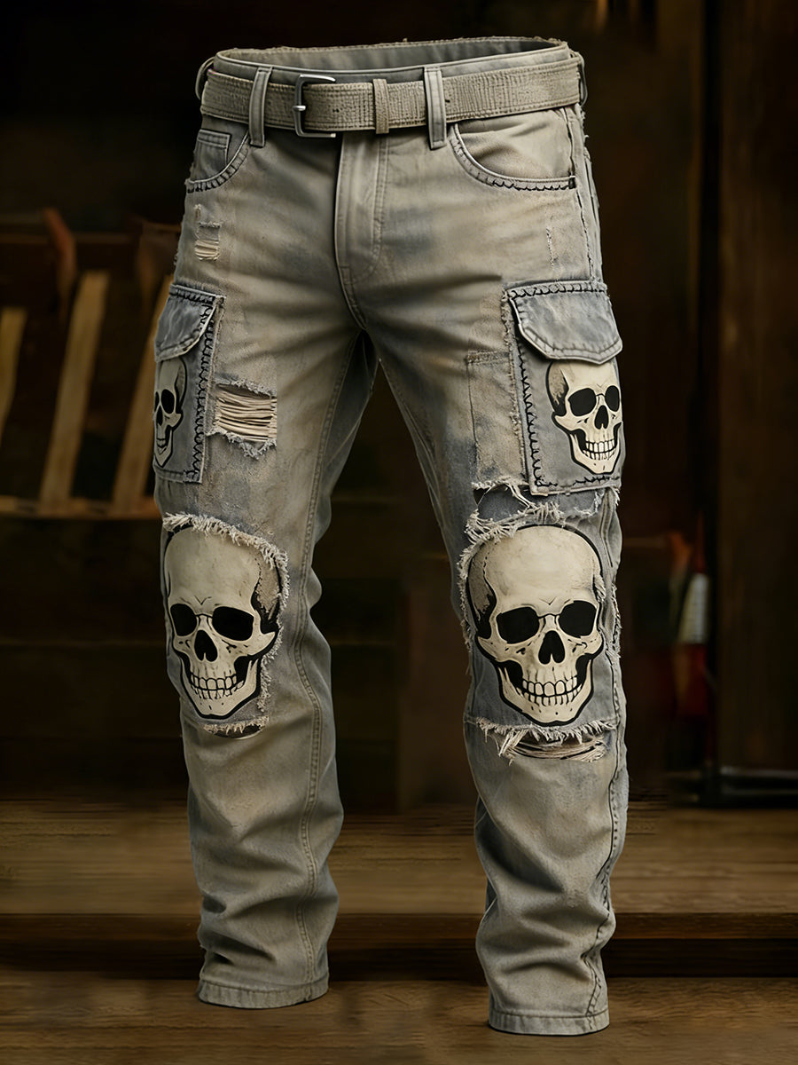 Men's Retro Business Style Casual Work Trousers