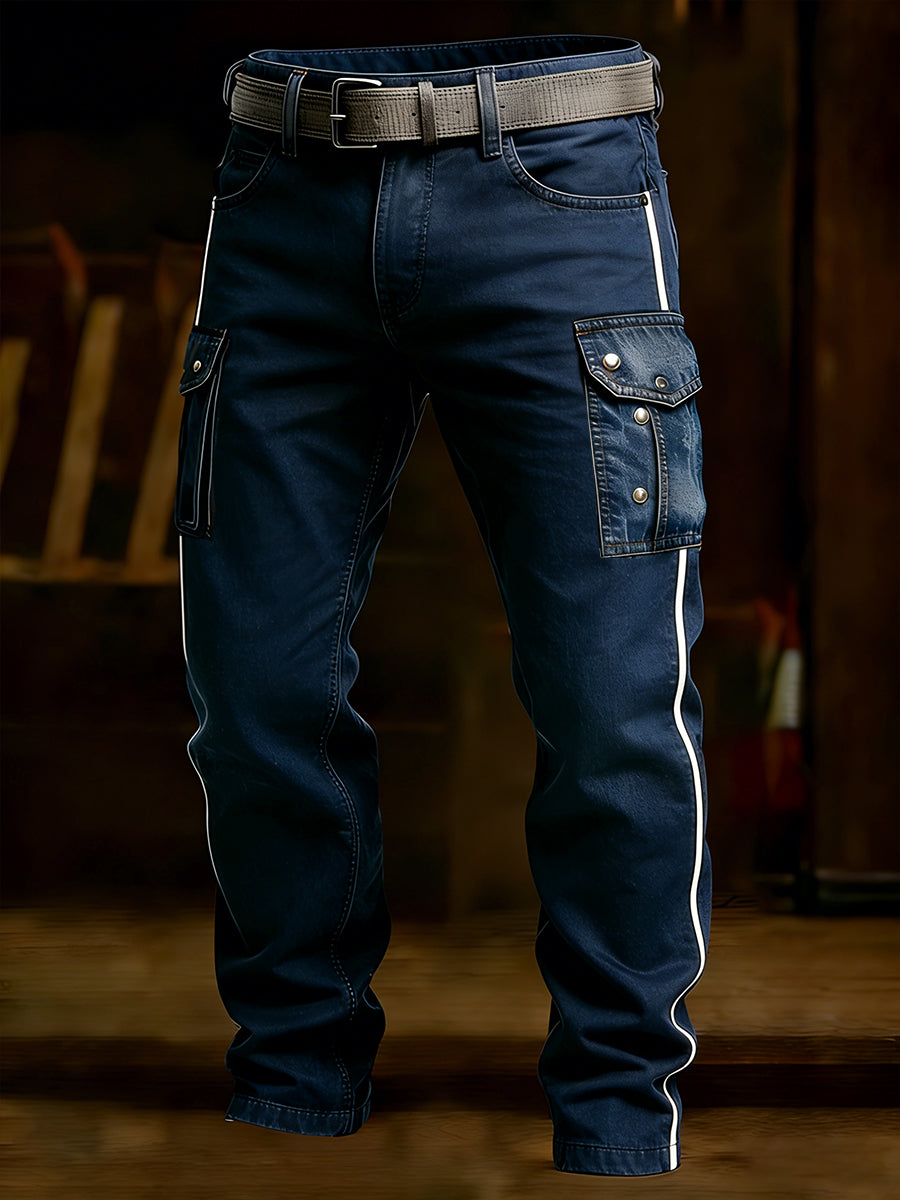 Men's Retro Business Style Casual Work Trousers