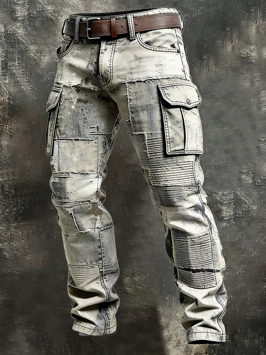 Men's Retro Business Style Casual Work Trousers