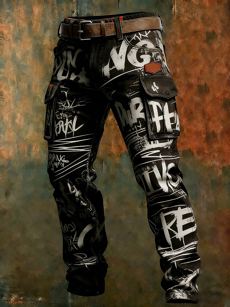 Men's Retro Business Style Casual Work Trousers