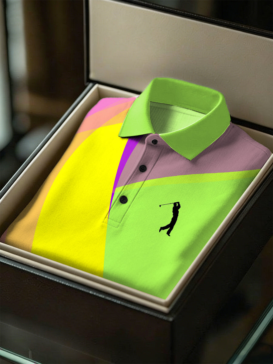 Men's Business Style Polo Collar Casual Short Sleeved Shirt