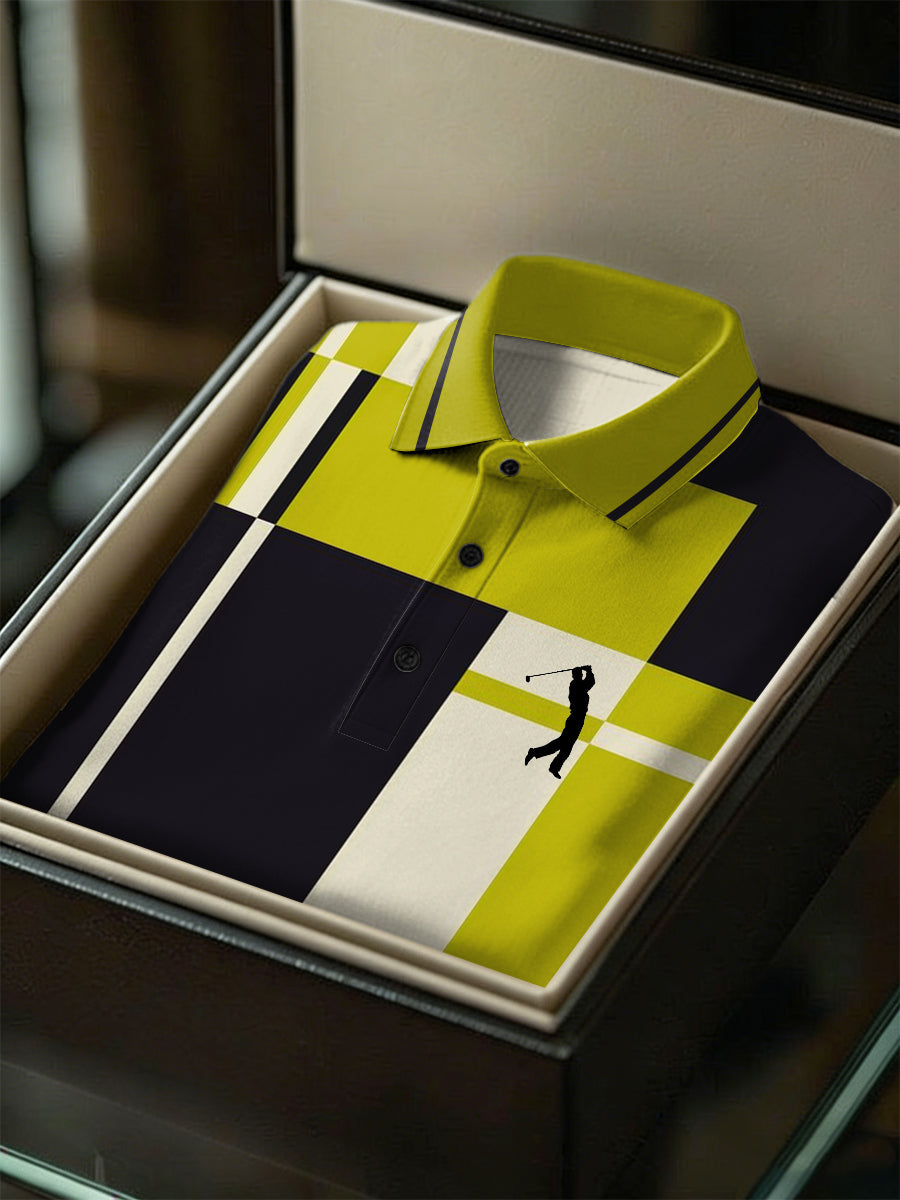 Men's Business Style Polo Collar Casual Short Sleeved Shirt