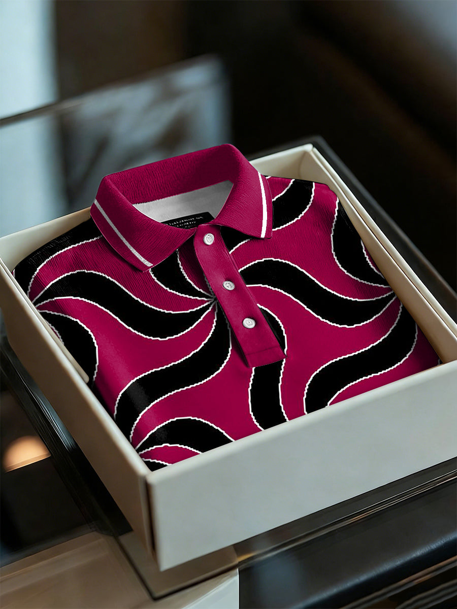 Men's Business Style Polo Collar Casual Short Sleeved Shirt