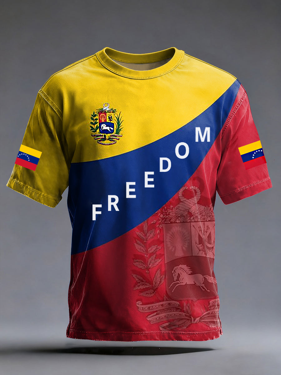 Men's Freedom Venezuela Short Sleeve T-shirt