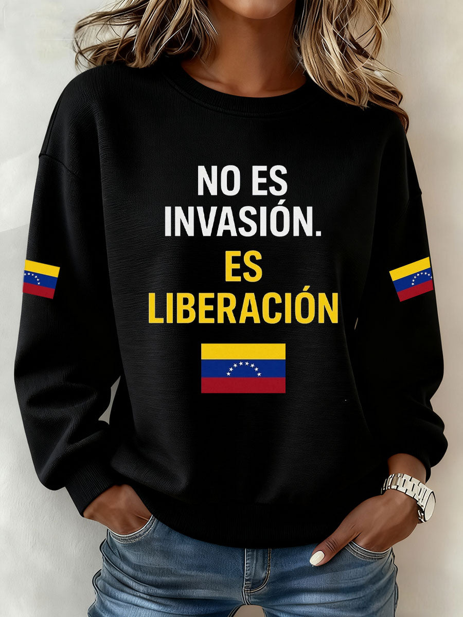 Women's Peace No War Venezuela Libre Printed Sweatshirt