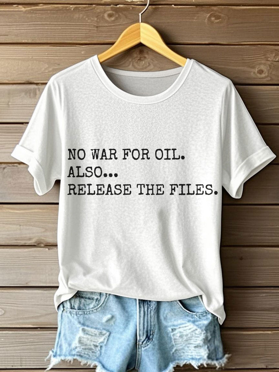 Women's Peace No War Venezuela Libre Printed T-Shirt