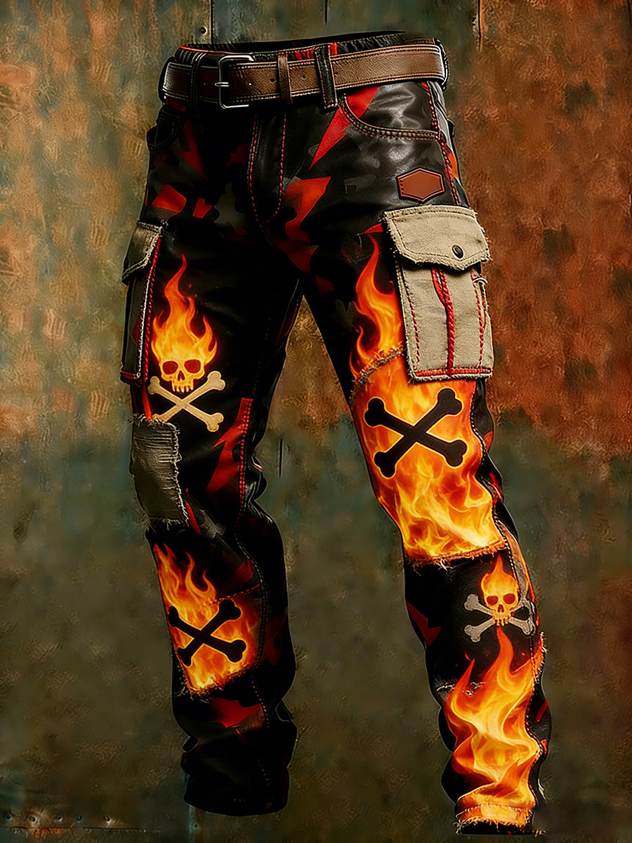 Men's Retro Business Style Casual Work Trousers