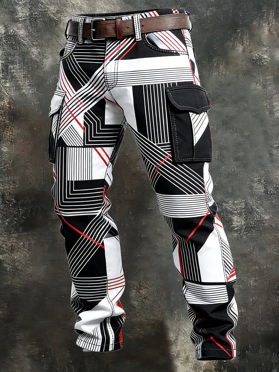 Men's Retro Business Style Casual Work Trousers