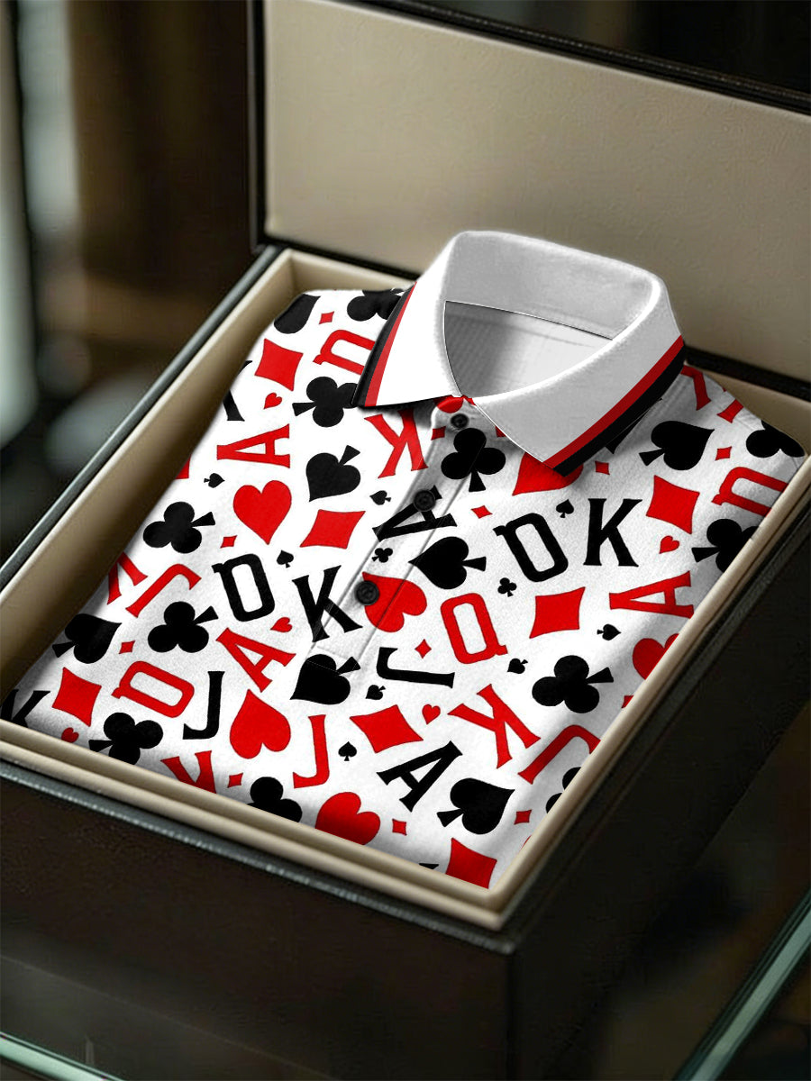 Men's Business Style Polo Collar Casual Short Sleeved Shirt