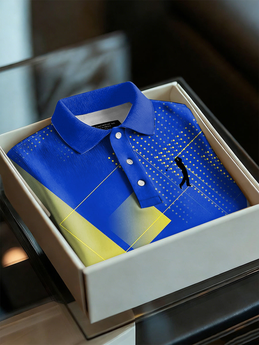 Men's Business Style Polo Collar Casual Short Sleeved Shirt