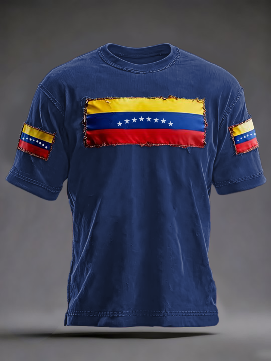 Men's Venezuelan Print Casual T-Shirt
