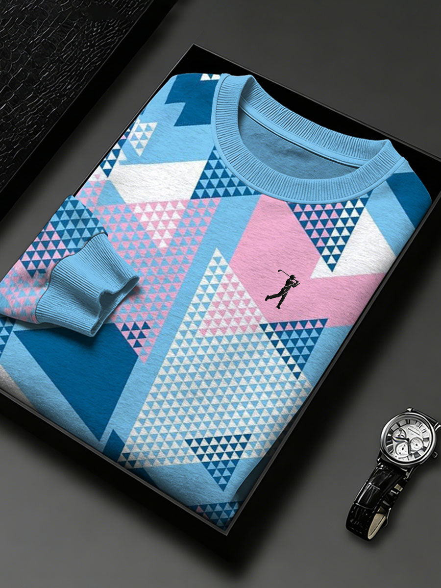 Men's Vintage Business Style Printed Casual Sweatshirt