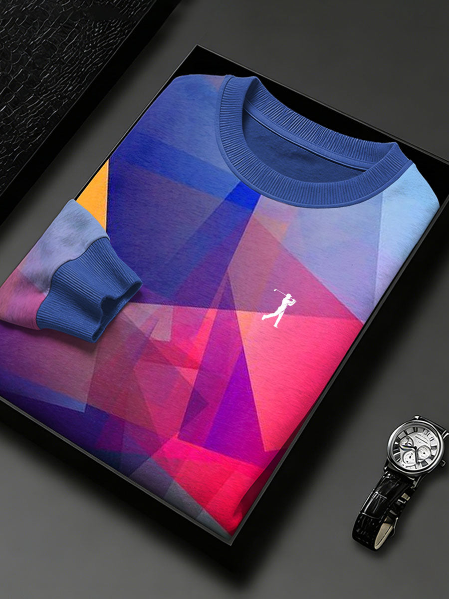 Men's Vintage Business Style Printed Casual Sweatshirt