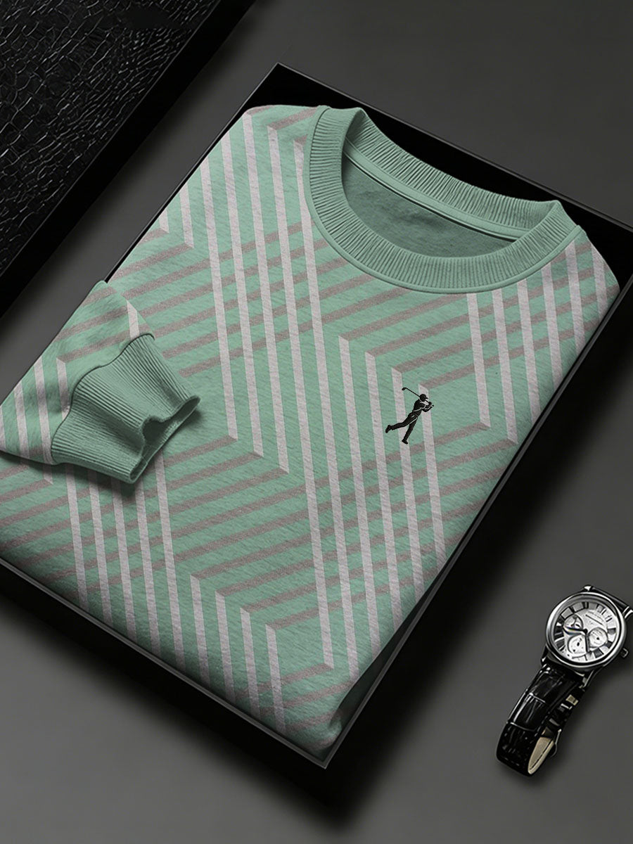 Men's Vintage Business Style Printed Casual Sweatshirt