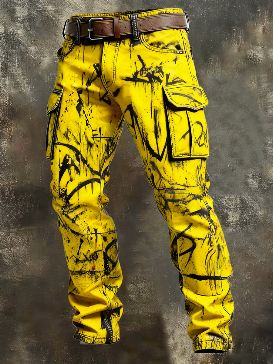 Men's Retro Business Style Casual Work Trousers