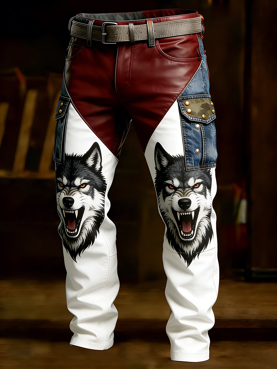 Men's Retro Business Style Casual Work Trousers