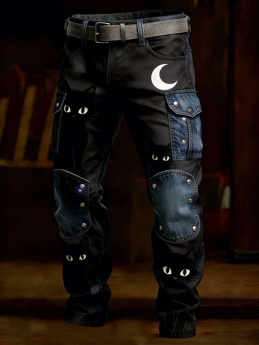 Men's Retro Business Style Casual Work Trousers