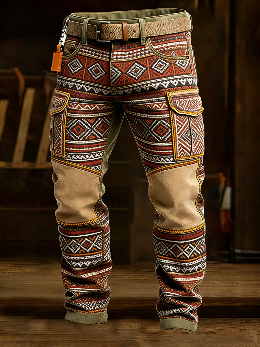Men's Retro Business Style Casual Work Trousers