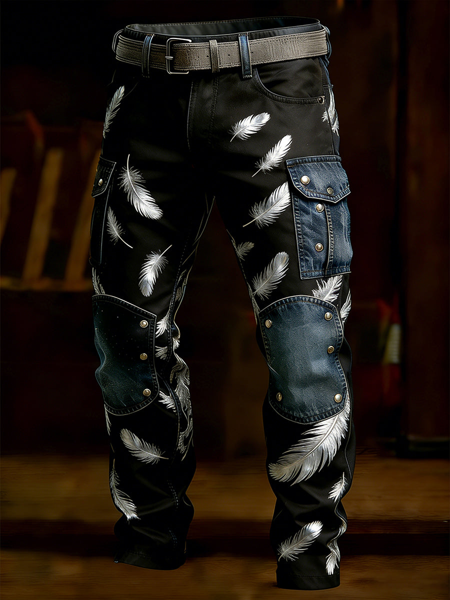 Men's Retro Business Style Casual Work Trousers