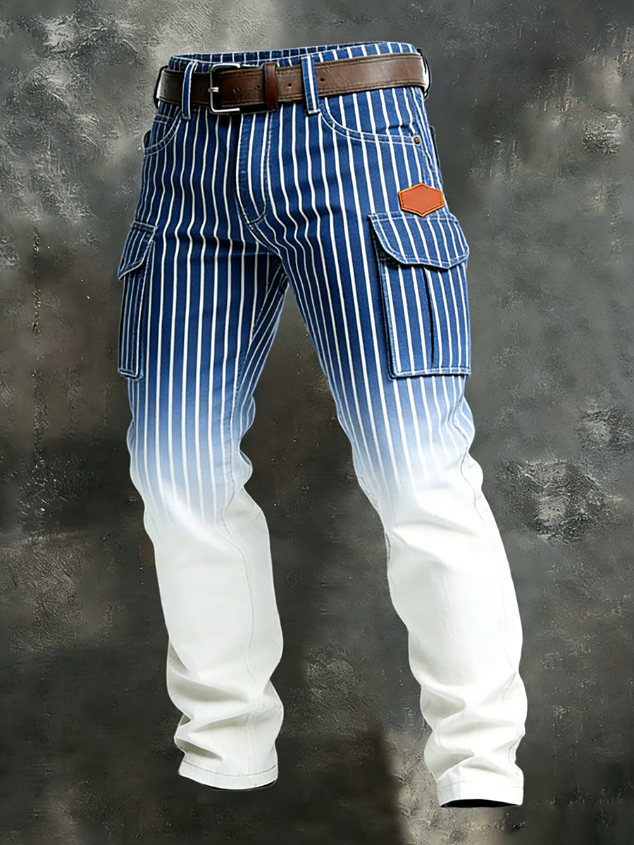 Men's Retro Business Style Casual Work Trousers