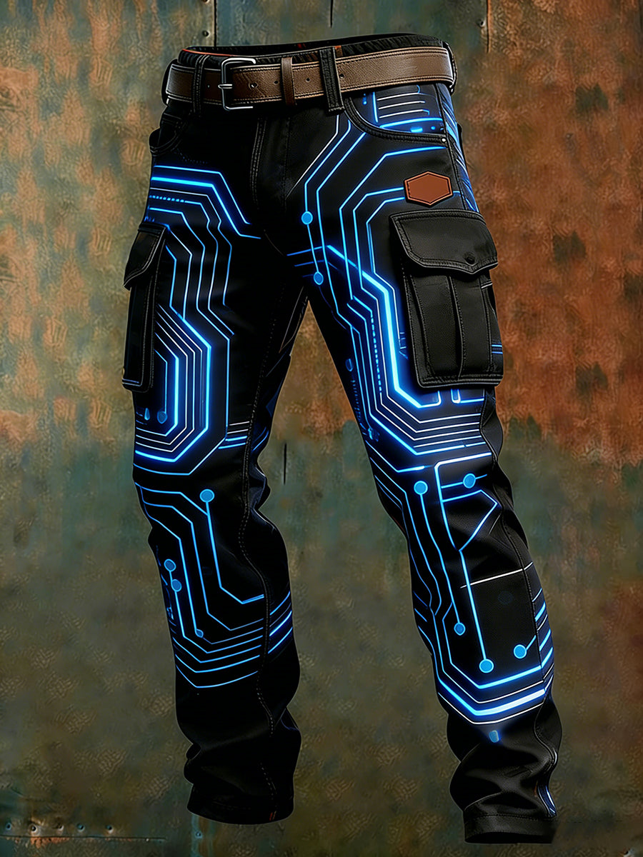 Men's Retro Business Style Casual Work Trousers