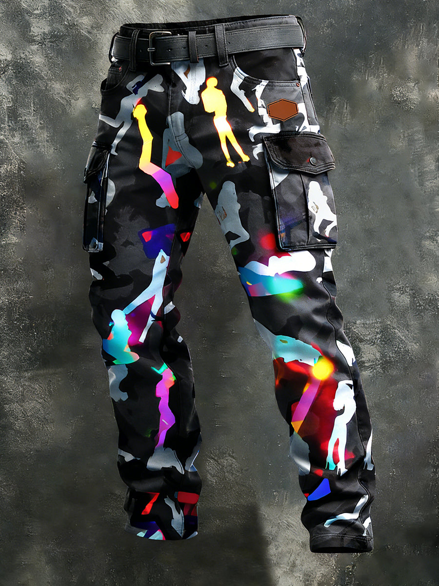 Men's Retro Business Style Casual Work Trousers