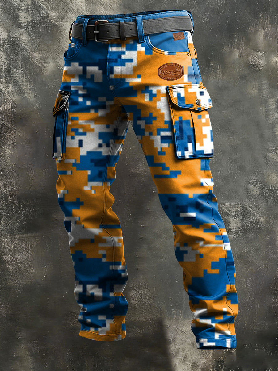 Men's Business-Style Camouflage Print Retro Art Casual Workwear Trousers