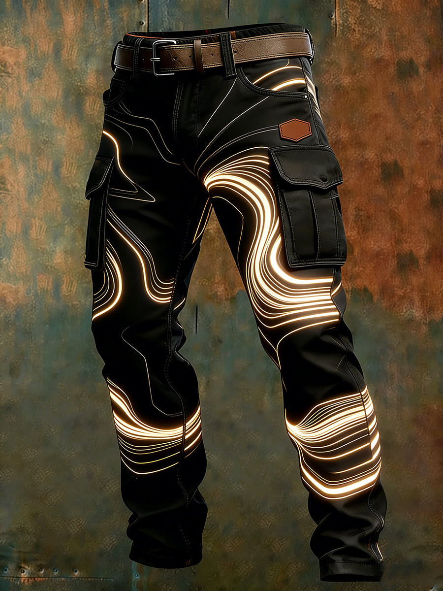 Men's Retro Business Style Casual Work Trousers