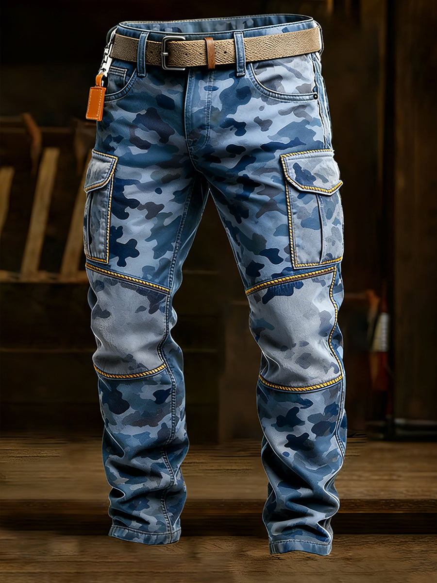 Men's Retro Business Style Casual Work Trousers