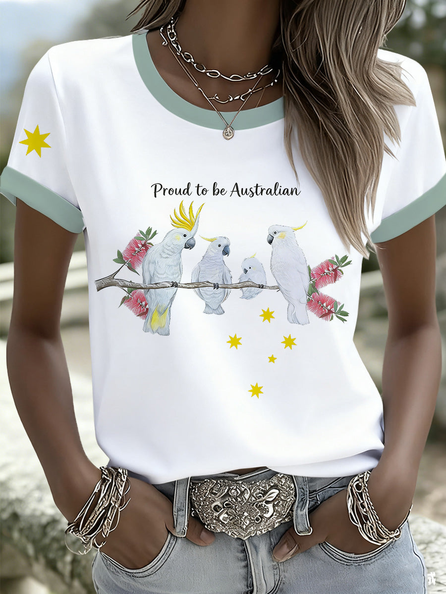 Women's Australian Cockatoo Print T-Shirt