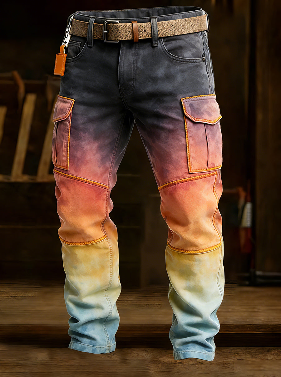 Men's Retro Business Style Casual Work Trousers