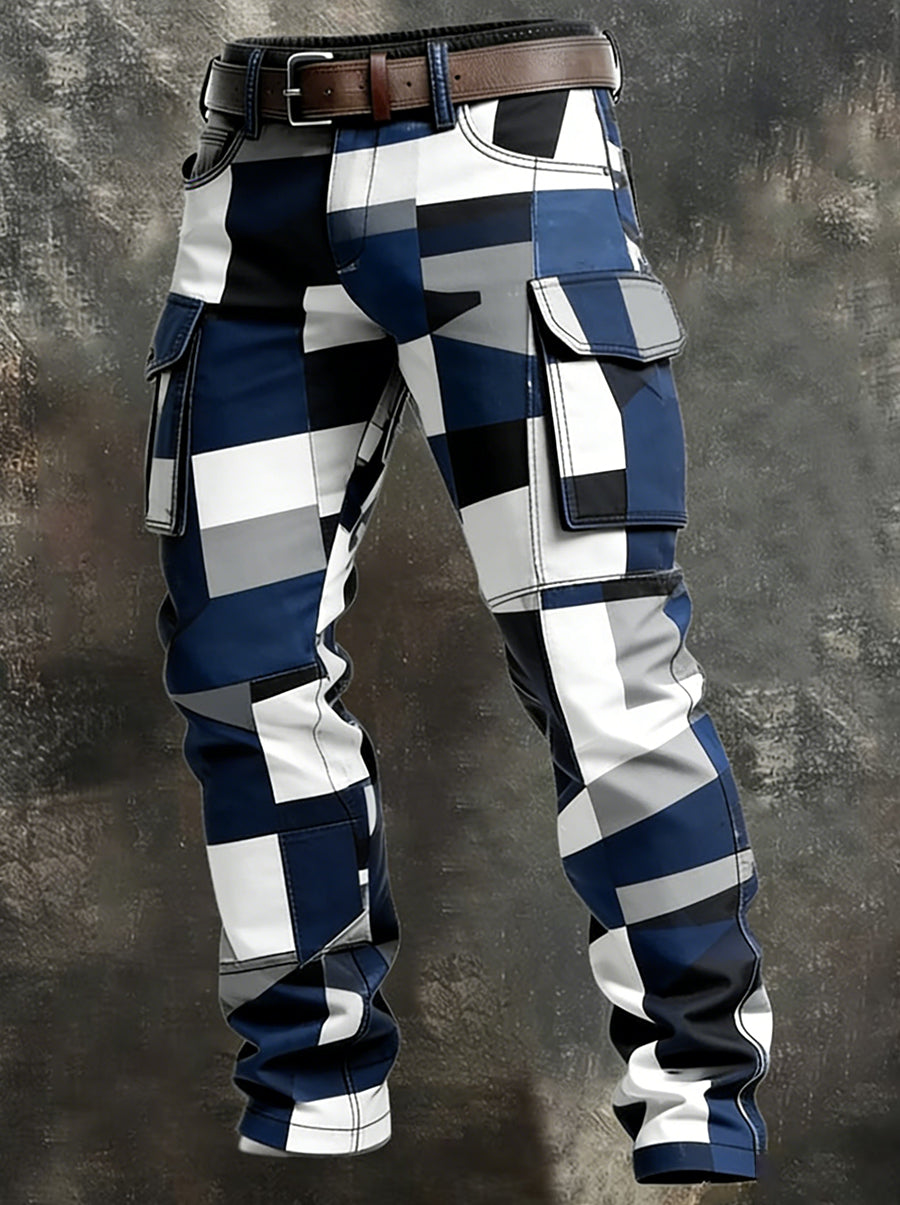 Men's Retro Business Style Casual Work Trousers