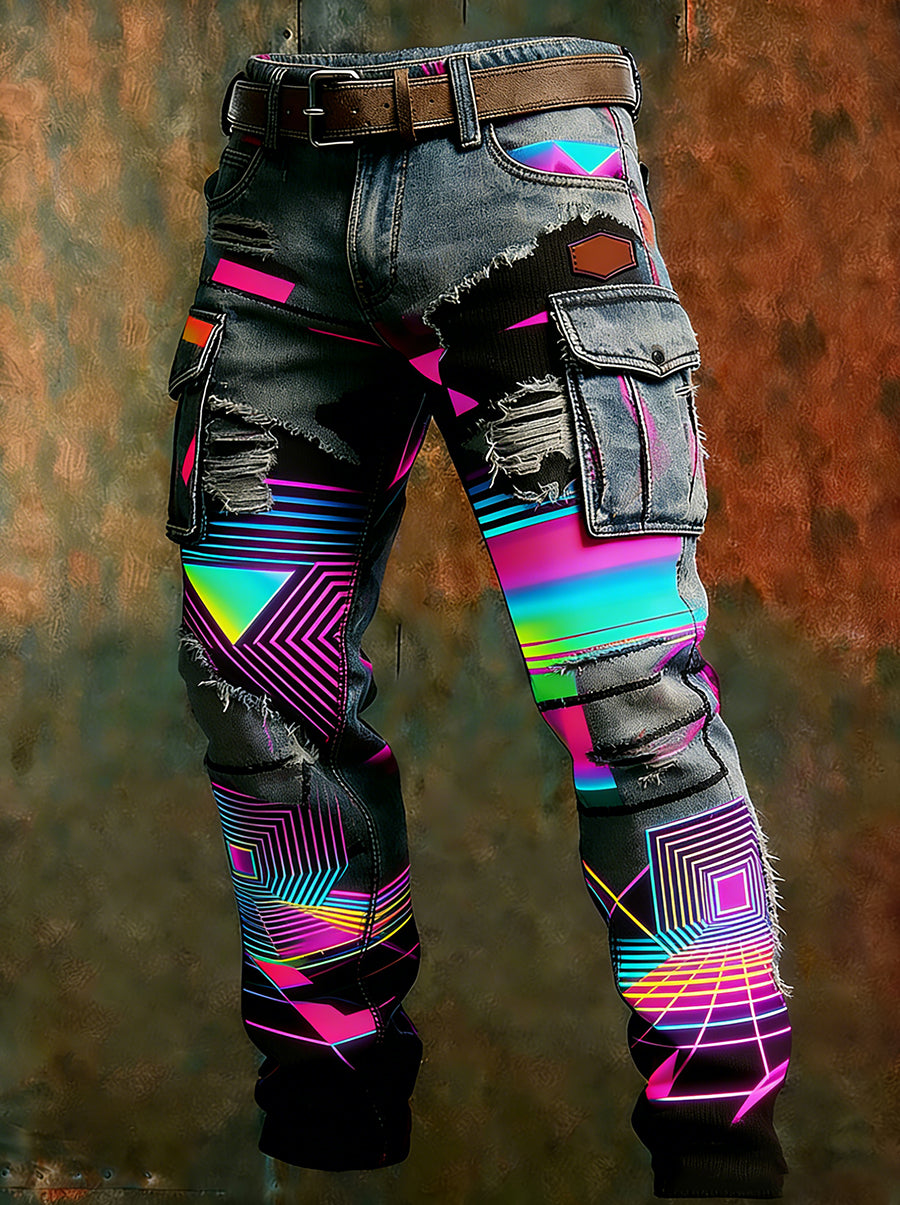 Men's Retro Business Style Casual Work Trousers