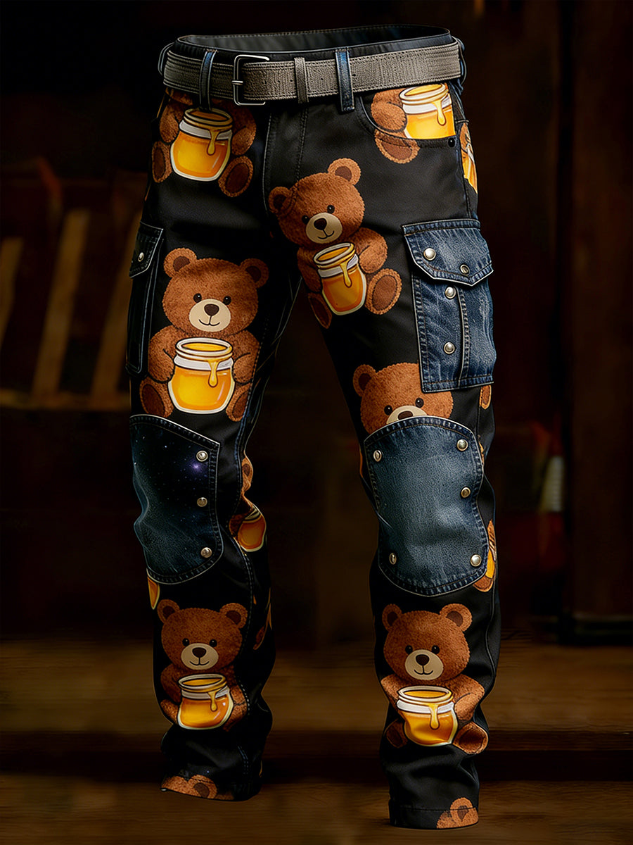 Men's Retro Business Style Casual Work Trousers