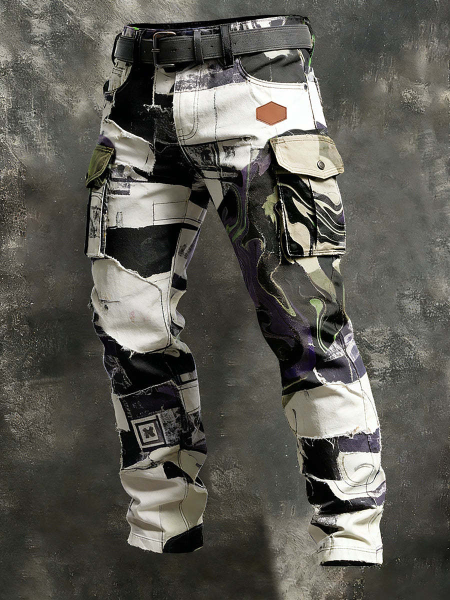 Men's Retro Business Style Casual Work Trousers