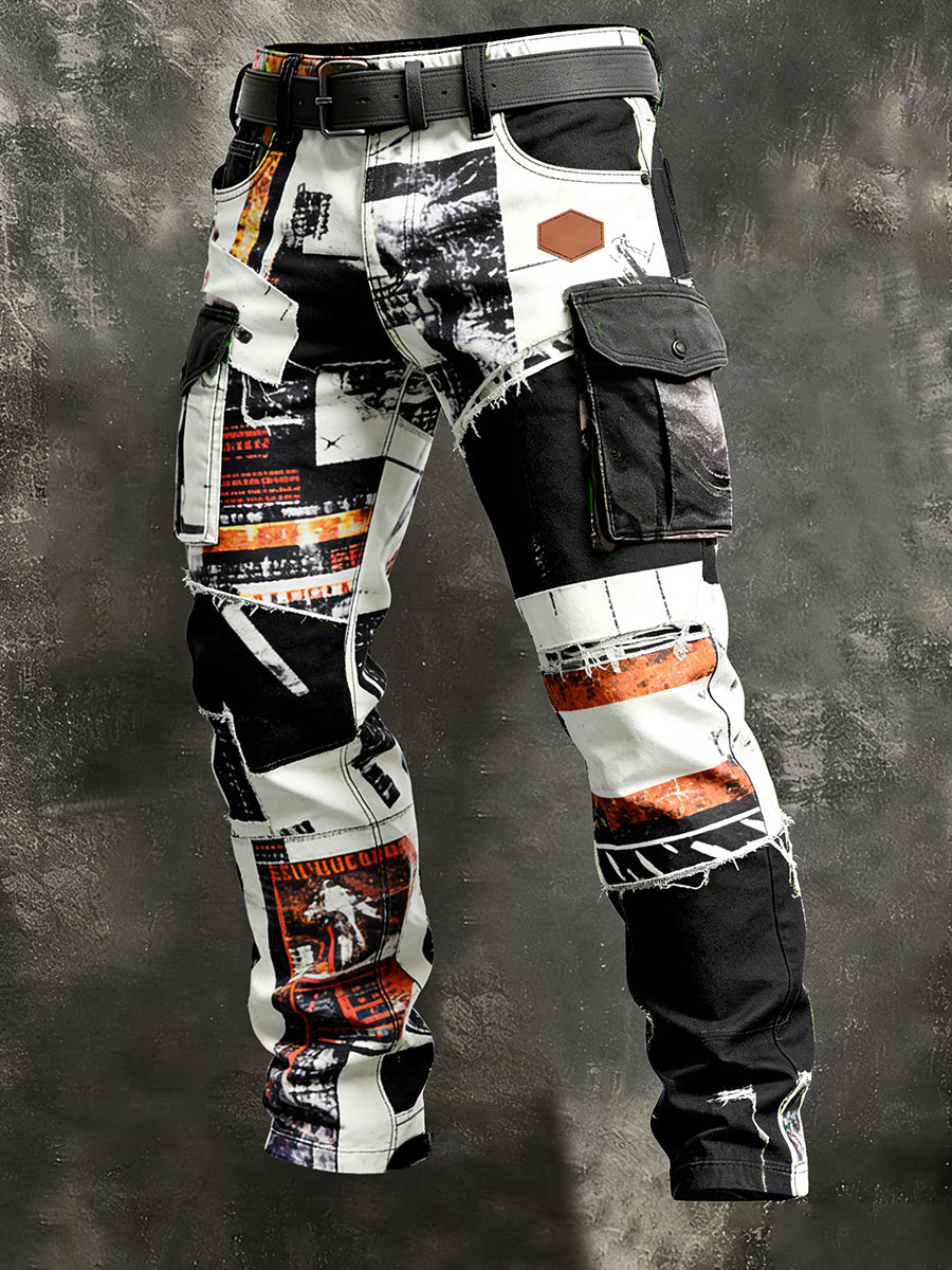 Men's Retro Business Style Casual Work Trousers