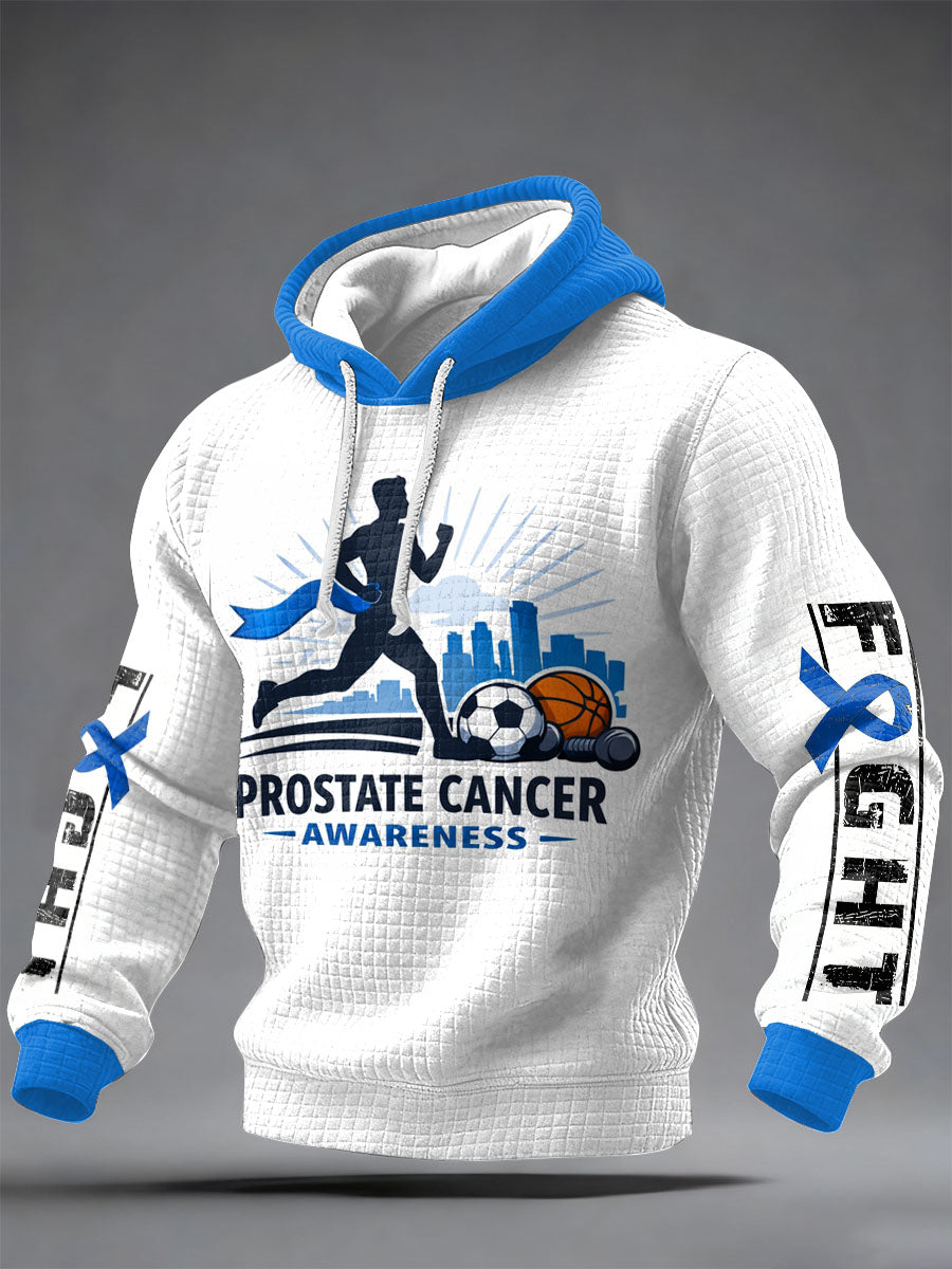 Retro Prostate Cancer Awareness Print Casual Sweatshirt