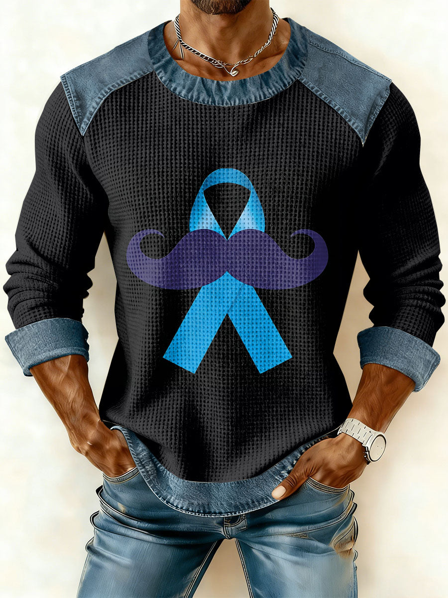 Retro Prostate Cancer Awareness Print Casual Sweatshirt