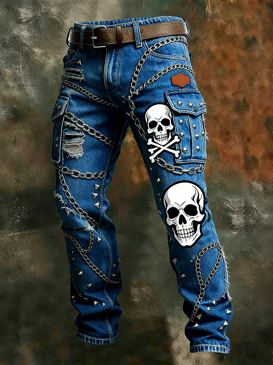 Men's Retro Business Style Casual Work Trousers