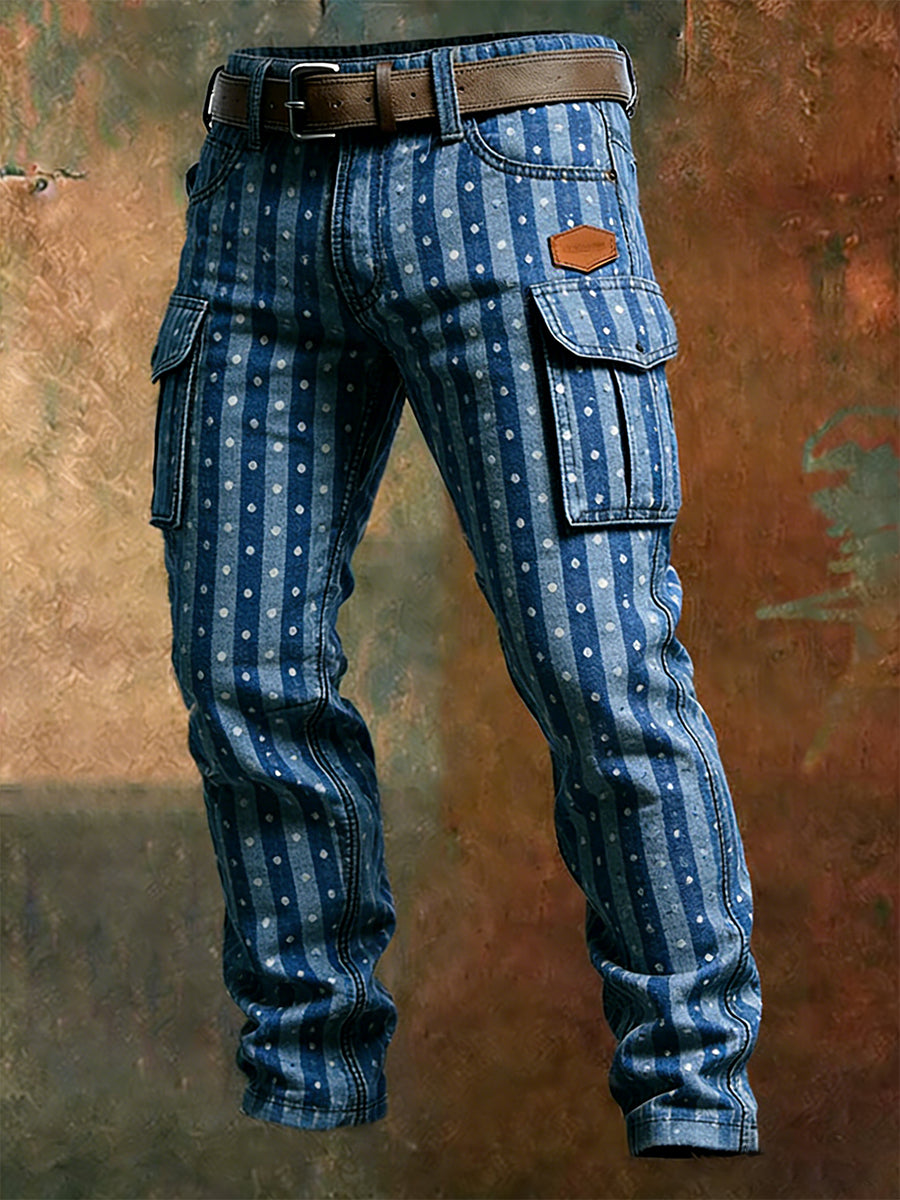 Men's Retro Business Style Casual Work Trousers