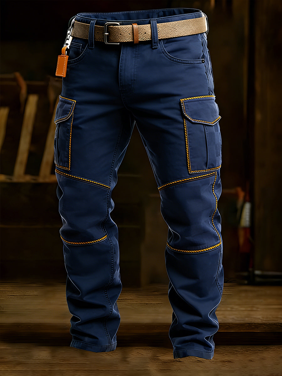 Men's Retro Business Style Casual Work Trousers