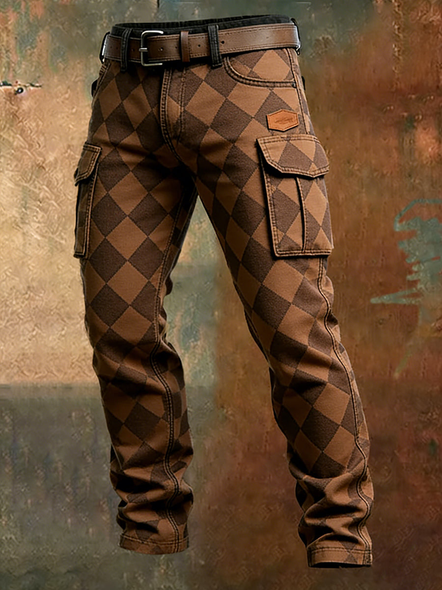 Men's Retro Business Style Casual Work Trousers