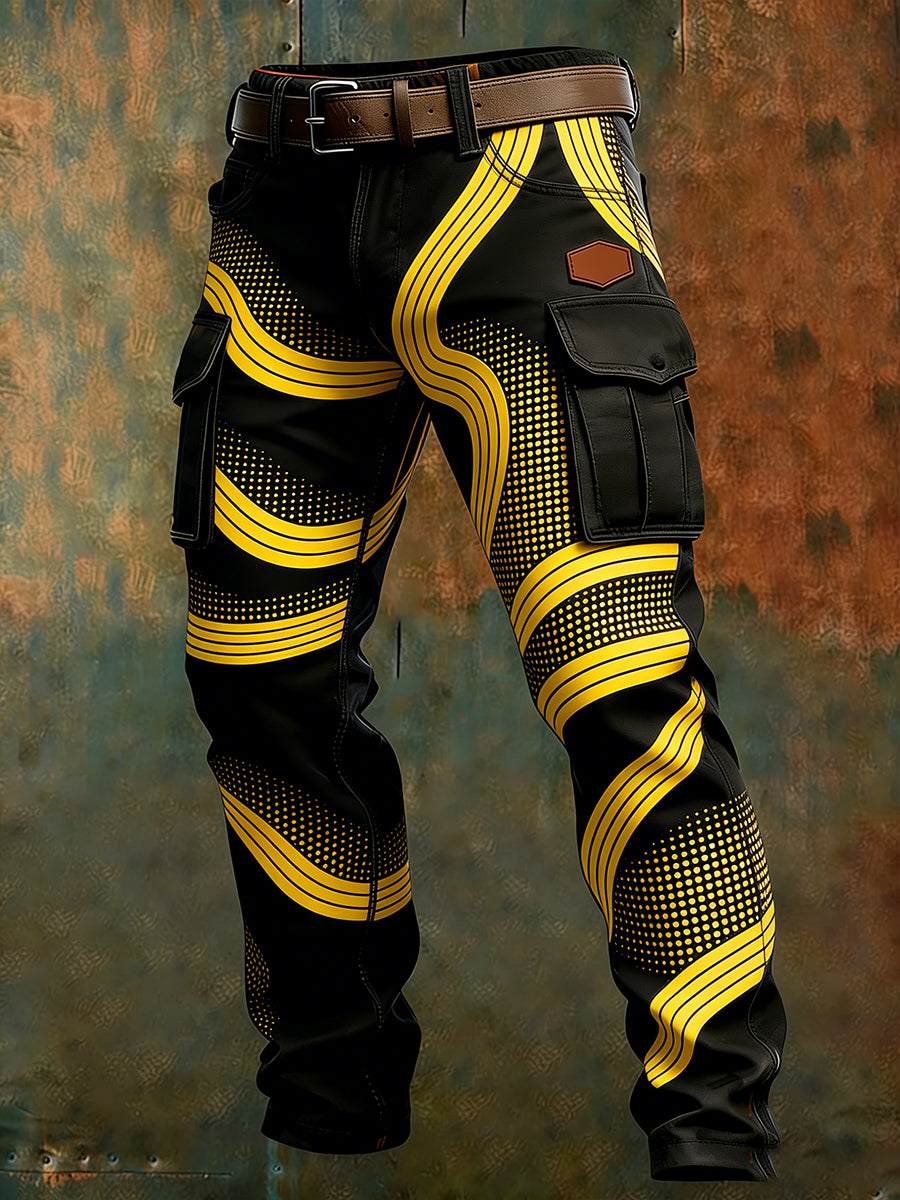 Men's Retro Business Style Casual Work Trousers