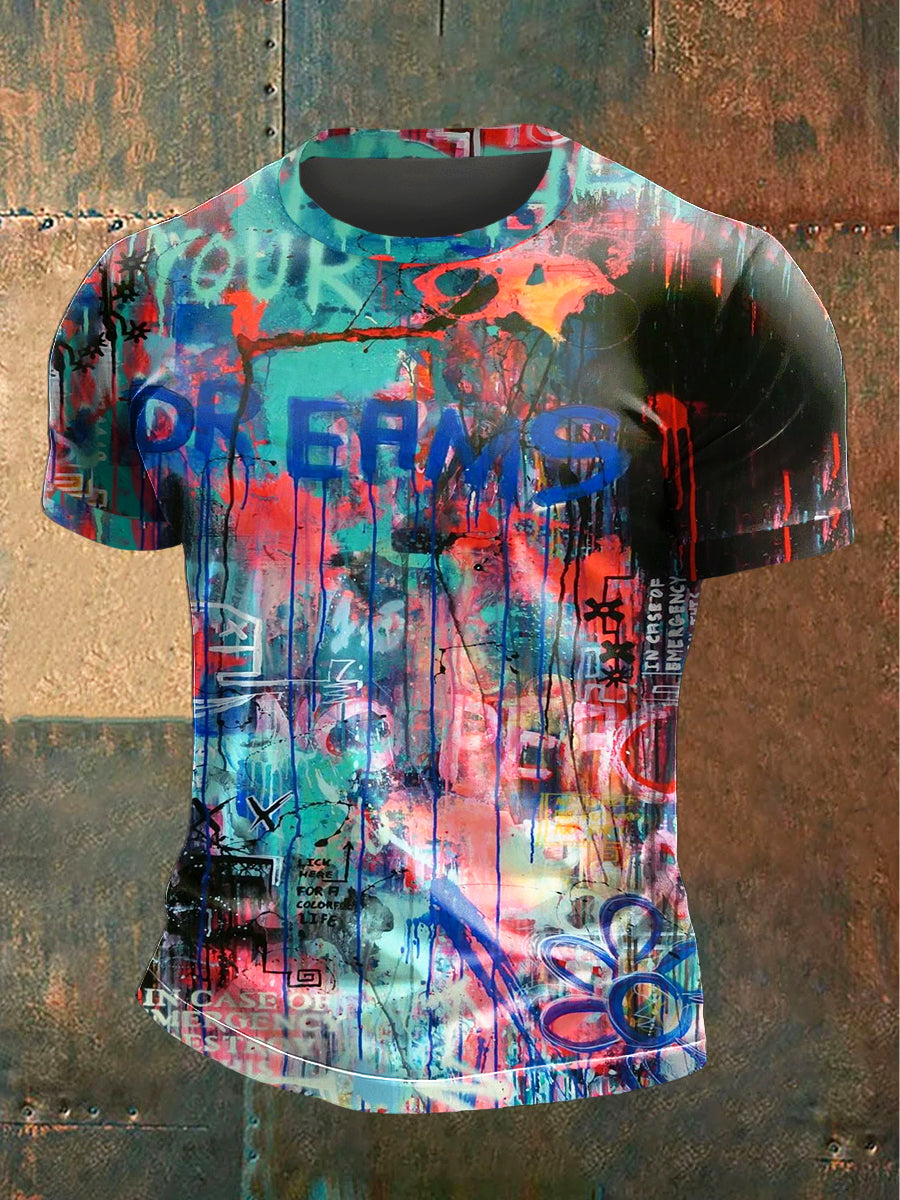 Printed Vintage Fashion Loose Short Sleeve T-Shirt