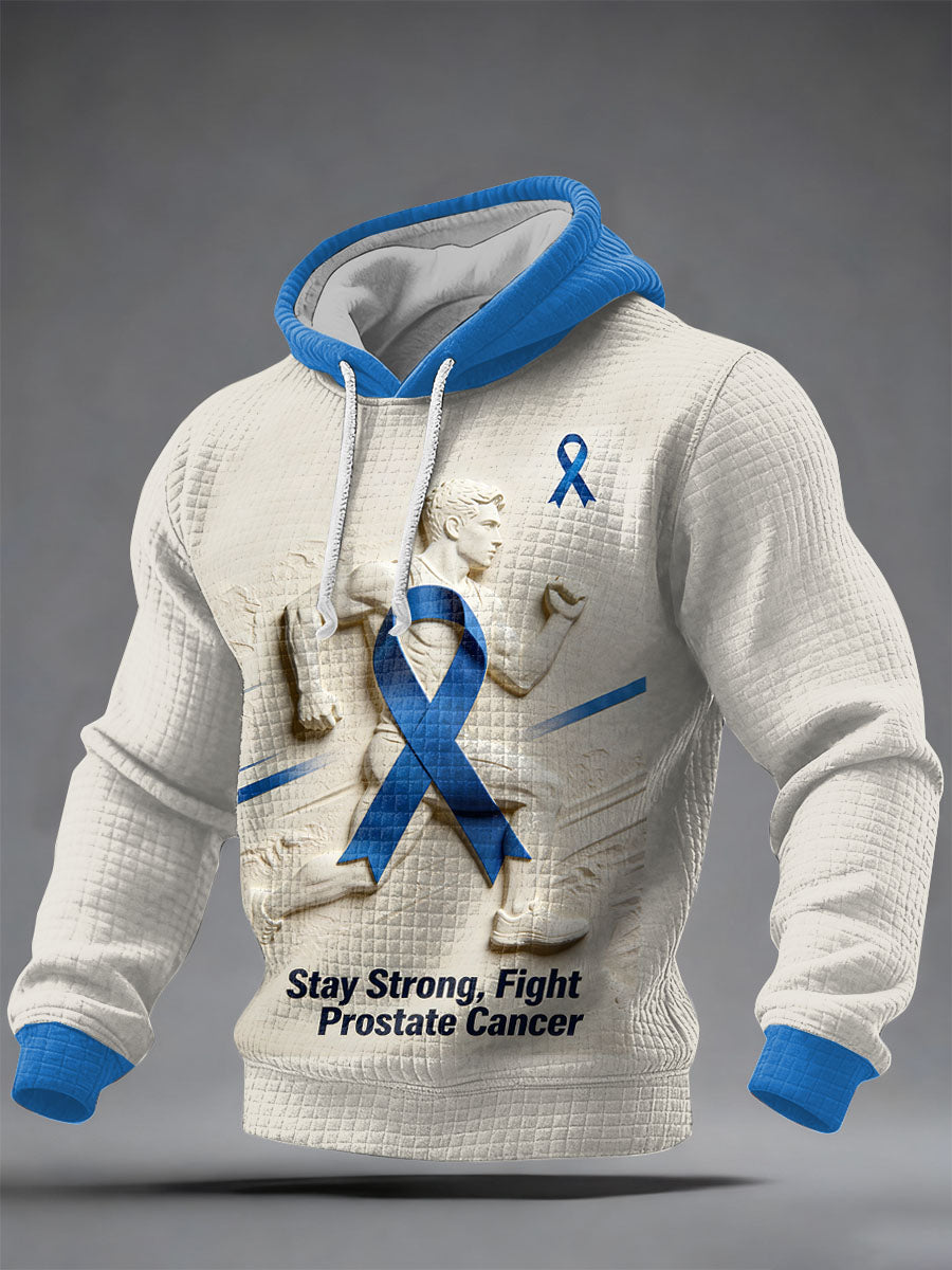 Men's Retro Prostate Cancer Awareness Print Casual Sweatshirt