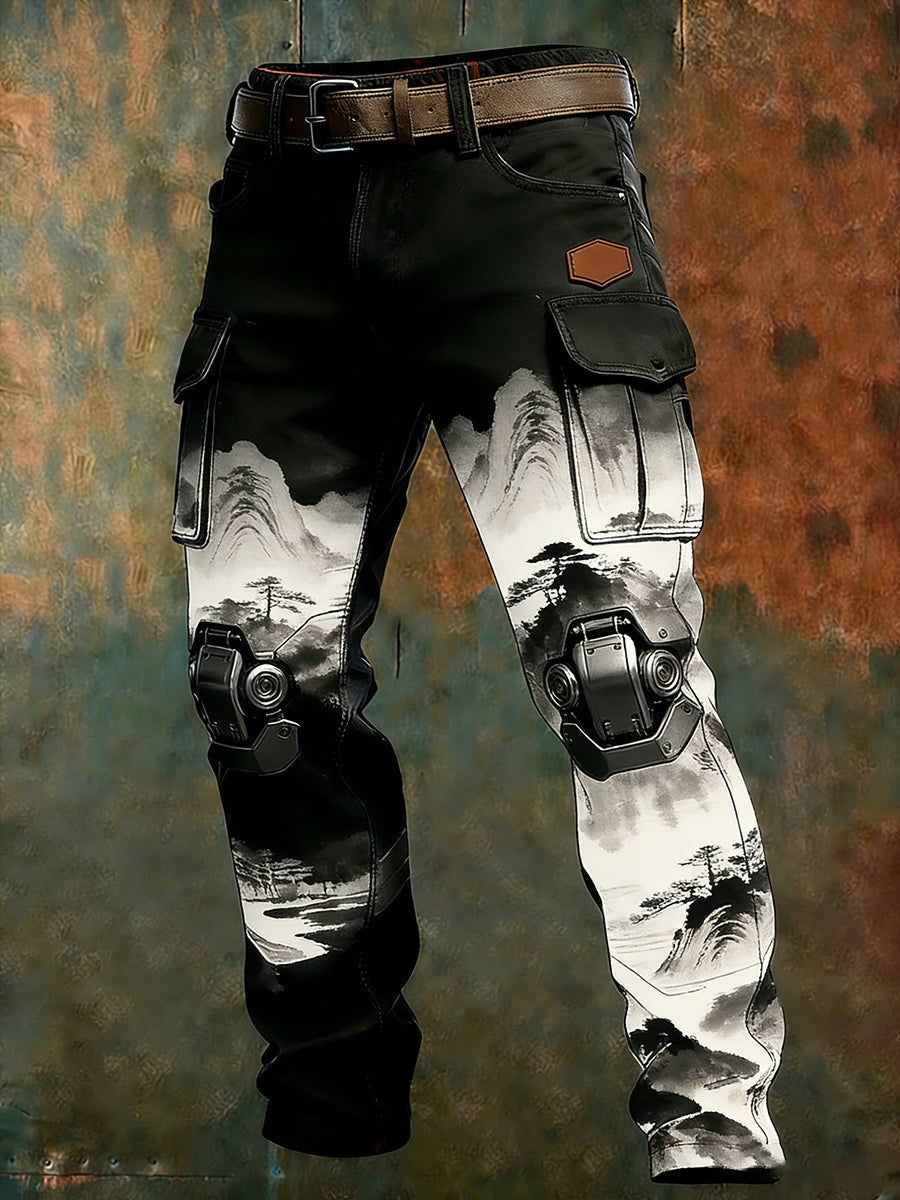 Men's Retro Business Style Casual Work Trousers