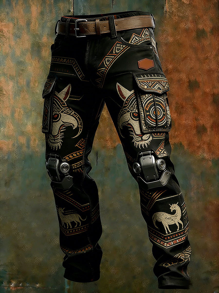 Men's Retro Business Style Casual Work Trousers